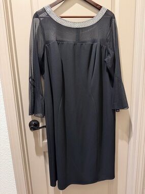 sachin and babi light blue dress Alex Evenings NEW Navy Blue Womens Size 18 Plus Ruched Shift Dress